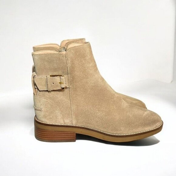 🌻NWOT Cole Haan Grand OS Hampshire Tan Suede Buckle Bootie Women's Size 6 - Picture 4 of 11